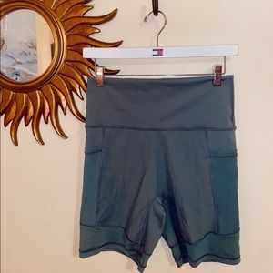 Aerie Olive Green Biker Shorts size large